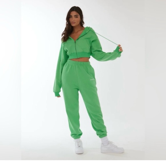 sla the label Sweaters - SLA THE LABEL GREEN ZIP HOODIE